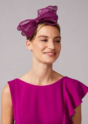 Phase Eight Zalinda Bow Hats Purple Canada | HMNSTK-792